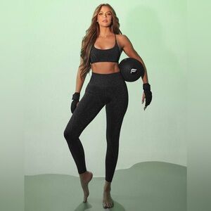 Fabletics x Khloe Kardashian Black Lurex Set